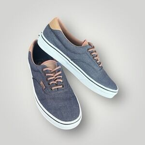 Vans off the Wall Classic Casual Skate denim blue leather Men's 7 Women's 8.5